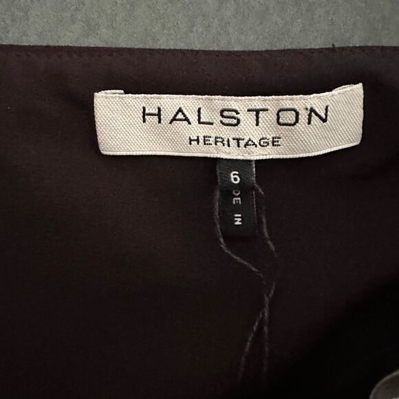 Halston Heritage Black Asymmetrical Hem Halter Neck Formal Cocktail Mini Dress - Picture 8 of 10
